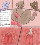 2024 anal anal_penetration animal_genitalia animal_penis anthro balls blue_body blue_eyes blue_fur bluebastard bodily_fluids brown_body brown_fur brown_hair butt canid canine canine_genitalia canine_penis colored comic cum cum_in_ass cum_inside digital_drawing_(artwork) digital_media_(artwork) double_anal double_penetration english_text erection feet fur genital_fluids genitals group hair hi_res hindpaw hyena internal internal_anal koffeecake male male/male male_penetrated male_penetrating male_penetrating_male mammal mohawk mustelid nude one_eye_closed open_mouth orange_eyes otter paws penetration penile penis sex simple_background smile text tongue tongue_out trio yellow_eyes