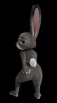 3_toes 3d_(artwork) 4_fingers 4k 9:16 absurd_res anthro blender_(artwork) butt digital_media_(artwork) disney feet female fingers fur grey_body hand_on_butt hi_res huge_filesize judy_hopps lagomorph leporid looking_at_viewer looking_back mammal multicolored_body multicolored_fur nude purple_eyes rabbit rear_view simple_background solo someguymaybeprobably splatypi tail tail_tuft toes tongue tongue_out tuft two_tone_body two_tone_fur zootopia