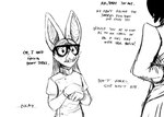 2023 american_opossum anthro bat black_and_white buffy_(hladilnik) clothing comic dialogue duo english_text eyewear female glasses gloves handwear hi_res hladilnik leaf-nosed_bat mammal marsupial mary_ann_(hladilnik) microbat monochrome text topwear vampire_bat yangochiropteran