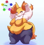Rating: s
ID: 5591906
Date: 2025-05-22 23:56:59 -0400
Status: active
Score: 31
anthro belly belly_overhang big_breasts black_body black_fur blush braixen breasts butt canid canine closed_smile deep_navel digital_media_(artwork) dipstick_tail eyeliner featureless_breasts featureless_crotch feet female fingers front_view full-length_portrait fur gameplay_mechanics generation_6_pokemon hi_res homemosaco huge_thighs inner_ear_fluff kemono makeup mammal markings mouth_closed multicolored_body multicolored_fur navel nintendo nude obese obese_anthro obese_female orange_body orange_fur orange_nose overweight overweight_anthro overweight_female pokemon pokemon_(species) portrait pupils raised_arms red_eyes ruff sagging_breasts shaded short simple_background smile snout soft_shading solo standing tail tail_markings thick_thighs three-quarter_view toes tuft white_background white_body white_fur yellow_body yellow_fur post #5591906