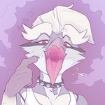 Rating: q
ID: 3999922
Date: 2023-04-18 11:41:20 -0400
Status: active
Score: 94
1:1 anthro avian beak bird bodily_fluids clothed clothing collar digital_media_(artwork) eyebrow_piercing facial_piercing female hair hi_res joy_(shammy) looking_at_viewer meme menacing_(meme) mouth_shot open_beak open_mouth owl piercing pointing_at_mouth presenting_mouth saliva saliva_string sharkstuff simple_background solo spiked_collar spikes tongue tongue_out topwear post #3999922