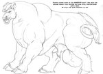 animal_genitalia animal_penis arania balls big_balls big_muscles black_text bodily_fluids bottomwear bovid bovine bovine_genitalia bovine_penis clothing comic cowboy_hat facial_piercing feral genital_fluids genitals hat headgear headwear hooves human human_to_feral male mammal mid_transformation monochrome muscular muscular_male nose_piercing pants penis piercing precum precum_string septum_piercing sheath solo species_transformation text thick_thighs traditional_media_(artwork) transformation vein veiny_balls