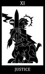 2016 2_heads 3_claws 3_fingers 5_claws 5_fingers 5_legs arm_tuft aureola black_and_white black_border bloodborne border broadsword cape card claws clothing digital_drawing_(artwork) digital_media_(artwork) elbow_tuft english_text fingers fromsoftware front_view full-length_portrait fur fur_tuft hair head_turned hi_res holding_melee_weapon holding_object holding_sword holding_weapon hooves justice_(tarot) kneeling ludwig_the_accursed_(bloodborne) major_arcana male melee_weapon monochrome monster multi_head multi_leg multi_limb number paws portrait prehensile_tail roman_numeral sharp_teeth silhouette simple_background snout solo sony_corporation sony_interactive_entertainment sunnyclockwork sword tail tarot tarot_card taur teeth text three-quarter_view tuft unguligrade weapon white_background white_text