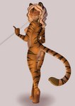 anthro blind butt dannica_stanislav_(character) disability felid feline female hi_res mammal nipples nude pantherine saetia scar solo standing tiger tiptoes