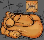 absurd_res alphys anthro big_breasts blush bodily_fluids breasts brown_nipples brown_pussy cellulite double_chin english_text eyewear female flabby_arms flabby_butt flabby_legs fupa genital_fluids genitals glasses glistening glistening_body hi_res immobile morbidly_obese morbidly_obese_anthro morbidly_obese_female navel nipples obese obese_anthro obese_female onomatopoeia overweight overweight_anthro overweight_female pussy pyne scalie sex sloshing_belly solo sound_effects tail tail_fetish tail_play tail_sex text undertale_(series) vaginal_fluids weight_gain