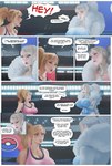 big_breasts blonde_hair breasts cleavage clothed clothing comic crossed_arms dialogue english_text female hair hi_res human laure_(thekite) lou_(thekite) mammal mature_female mother_(lore) mother_and_child_(lore) nintendo not_furry parent_(lore) parent_and_child_(lore) pokemon text thekite