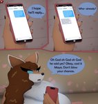 Rating: q
ID: 3726573
Date: 2022-12-02 10:46:06 -0500
Status: active
Score: 24
absurd_res anthro bed bedroom big_breasts bodily_fluids breasts brown_hair canid canine canis claws countershade_arms countershade_face countershade_torso countershading dialogue domestic_dog electronics english_text female fluffy freckles fur furniture hair hi_res huge_breasts husky inner_ear_fluff mammal maya_halkavich model neck_tuft nervous nordic_sled_dog nude orange_body orange_fur phone slightly_chubby solo spitz stylish_apollo sweat text texting tuft white_body white_fur yellow_body yellow_fur post #3726573
