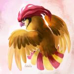 1:1 2016 ambiguous_gender avian beak bird digital_media_(artwork) digital_painting_(artwork) feathered_wings feathers feral generation_1_pokemon nintendo pidgeotto pokemon pokemon_(species) solo tsaoshin wings