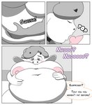 absurd_res belly big_belly bovid bovine cattle comic cowification expansion female growth hi_res huge_belly kynesart mammal obese obese_female overweight overweight_female slightly_chubby weight_gain