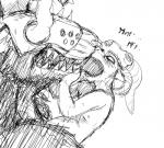 2018 abdominal_bulge anthro anthro_on_anthro black_and_white blush duo english_text extreme_french_kiss fangs french_kissing hladilnik horn kissing larger_male male male/male male_anthro mammal monochrome muscular muscular_male nipples open_mouth rodent sharp_teeth simple_background size_difference skaven smaller_male teeth text tongue warhammer_(franchise) warhammer_fantasy white_background