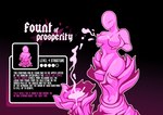 2024 animate_inanimate bodily_fluids breast_squeeze breasts english_text featureless_crotch featureless_face female fountain gameplay_mechanics hi_res humanoid lactating living_statue medium_breasts milk pink_body projectile_lactation rem_phase sculpture simple_background solo squeezing statue story text