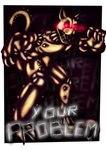 2024 animatronic biped claws digital_media_(artwork) fangs fazbear_fanverse felid feline fingers five_nights_at_candy's five_nights_at_candy's_3 five_nights_at_freddy's full-length_portrait glowing glowing_eyes gradient_background hpiola looking_at_viewer machine male mammal metal_claws monster monster_cat_(fnac) portrait red_eyes robot scottgames signature simple_background solo tail teeth text the_cat