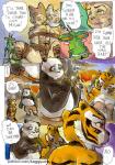 2015 anthro arthropod bear better_late_than_never big_breasts bottomwear bra breasts clothing comic daigaijin dialogue dreamworks english_text felid female feral giant_panda insect kung_fu_panda loincloth male mammal mantis master_mantis master_po_ping master_tigress painting_(artwork) pantherine text tiger traditional_media_(artwork) underwear url wan_wu watercolor_(artwork) wing_wu wu_sisters