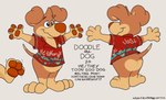 absurd_res aloha_shirt anthro canid canine canis clothing domestic_dog doodle_(doodledoggy) doodledoggy goo_creature hi_res male mammal model_sheet pattern_clothing pattern_shirt pattern_topwear shirt solo toonkind toony topwear