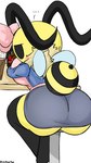 Rating: q
ID: 3724710
Date: 2022-12-01 12:58:12 -0500
Status: active
Score: 39
2022 9:16 annabee_(woebeeme) antennae_(anatomy) anthro arthropod arthropod_abdomen bee beverage big_breasts big_butt black_body black_eyes blue_bottomwear blue_clothing blue_jacket blue_skirt blue_topwear bottomwear breast_squish breasts bug_fables butt clothed clothing curvy_figure digital_media_(artwork) ellipsis fan_character female furniture hell's_kitchen hi_res honey_bee hymenopteran insect insect_wings jacket mane moonsprout_games no_pupils pink_clothing pink_shirt pink_topwear rear_view shirt signature sitting skirt solo squish stinger striped_abdomen striped_body stripes table topwear underbutt voluptuous voluptuous_anthro voluptuous_female wings woebeeme yellow_body post #3724710