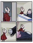 2022 ambiguous_gender anthro arthropod clothed clothing comic ctrl+alt+del daughter_(lore) featureless_(disambiguation) group herrah_(hollow_knight) hollow_knight hornet_(hollow_knight) insect lizbot loss lying meme midwife_(hollow_knight) mother_(lore) mother_and_child_(lore) mother_and_daughter_(lore) on_back parent_(lore) parent_and_child_(lore) parent_and_daughter_(lore) parody team_cherry