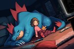 Rating: s
ID: 5274254
Date: 2024-12-29 15:17:39 -0500
Status: active
Score: 82
absurd_res ambiguous_gender back_plates book bookshelf claws clothed clothing crocodilian doll duo electronics feet female feral feraligatr footwear furniture generation_1_pokemon generation_2_pokemon hair head_crest hi_res human inside jaksinart living_room lying_on_another mammal night nintendo nintendo_switch open_mouth pikachu pillow pokemon pokemon_(species) reptile scalie sharp_teeth size_difference sleeping socks sofa soles spikes spikes_(anatomy) teeth television television_glow toes young post #5274254