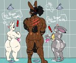 6:5 anthro backsack balls bathroom beastars big_balls big_breasts big_butt blush breast_size_difference breasts butt butt_size_difference canon_x_oc casual_nudity communal_shower crossover cuckold darkened_balls darkened_genitalia disney domestic_rabbit don't_drop_the_soap duncan_(zeromccall) dwarf_rabbit embarrassed english_text female ffm genitals group haru_(beastars) heart_symbol hi_res huge_balls huge_breasts huge_butt jealous judy_hopps lagomorph leporid male mammal meme muscular muscular_male netherland_dwarf_rabbit nude oryctolagus rabbit rear_view short_stack shower size_difference size_shaming soap standing text thick_thighs wet wide_hips zeromccall zootopia