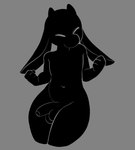 2d_animation abigrock animated anthro balls black_body black_fur dancing demon eyes_closed flaccid floppy_ears foreskin frame_by_frame fur genitals grey_background happy horn humanoid_genitalia humanoid_penis imp male mascot_(abigrock) nude penis short_playtime simple_background smile solo thick_thighs