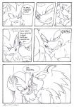 2014 anthro bodily_fluids comic dialogue english_text eulipotyphlan growling hedgehog licking male male/male mammal monochrome sega shadow_the_hedgehog sniffing soina sonic_the_hedgehog sonic_the_hedgehog_(series) sonic_the_werehog sonic_unleashed sweat sweatdrop text tongue tongue_out werecreature wereeulipotyphlan werehog