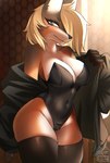 Rating: e
ID: 5598587
Date: 2025-05-25 22:55:47 -0400
Status: active
Score: 54
2024 4_fingers anthro artist_logo artist_name biped black_body black_clothing black_eyebrows black_jacket black_legwear black_leotard black_nose black_thigh_highs black_topwear blonde_hair blue_eyes blurred_background breasts brown_body bunny_costume camel_toe canid canine canis clothed clothed_anthro clothed_female clothing costume digital_drawing_(artwork) digital_media_(artwork) eyebrows eyelashes fangs female female_anthro fingers golden_jackal hair hair_over_eye jackal jacket legwear leotard light logo mammal multicolored_body navel_outline open_clothing open_jacket open_topwear sk3tchk4t solo squish strapless_clothing strapless_leotard sunlight teeth text thick_thighs thigh_highs thigh_squish topwear white_body white_inner_ear post #5598587