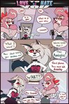 2024 angry anthro breasts canid canid_demon canine canis cleavage clothed clothed_anthro clothed_female clothing comic demon dialogue domestic_dog duo english_text eyewear female fur glasses grey_body grey_fur hellhound helluva_boss hi_res hyenatig_(artist) lipstick loona_(helluva_boss) makeup mammal multicolored_body multicolored_fur mythological_canine mythological_creature mythology pink_body pink_fur poodle speech_bubble text vikki_(helluva_boss) white_body white_fur