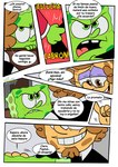 anthro clothed clothing comic dialogue duo facial_hair fan_character frown greenie_(pancaketiffy) hair hi_res male marine nickelodeon pancaketiffy possession robert_(pancaketiffy) sea_sponge smile spanish_text speech_bubble spongebob_squarepants spongebob_squarepants_(character) text toony translation_check translation_request