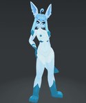 3d_(artwork) 3d_animation 5:6 animated anthro anthrofied blue_body breasts digital_media_(artwork) eeveelution female fur generation_4_pokemon genitals glaceon hair mora_(tednotbob) nintendo nipples nude pokemon pokemon_(species) pokemorph pussy short_playtime simple_background smile solo stripes tail tail_motion tednotbob teeth