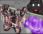 4_toes absurd_res anthro black_body black_fur blush bodily_fluids bovid caprine clothing colored_nails colored_toenails cum cum_on_clothing cum_on_feet cum_on_flip_flop cum_on_footwear deltarune dialogue eyewear feet flip_flops foot_fetish foot_focus footwear fur genital_fluids glasses goat hi_res male mammal musk nails ralsei sandals shoes soles solo steam toenails toes undertale_(series) vendetta892 wrinkled_feet wrinkles