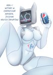 Rating: s
ID: 3640909
Date: 2022-10-21 12:37:38 -0400
Status: active
Score: 62
2022 anthro anthrofied bellabot beverage_can blush breasts carrefour dialogue domestic_cat featureless_breasts featureless_crotch felid feline felis female grey_body hi_res holding_object kerfus logo looking_at_viewer mammal navel one_eye_closed pepsi polish_text pudu_robotics screen screen_face signature solo spread_legs spreading text translated white_body wink winking_at_viewer wruszkajpg post #3640909