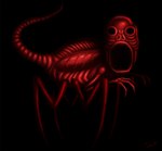 2012 black_and_red claws creepy creepypasta crovirus demon digital_media_(artwork) godzilla_(series) kaiju looking_at_viewer male monochrome multi_leg multi_limb nes_godzilla_creepypasta nightmare_fuel open_mouth red_(nes_godzilla_creepypasta) red_body simple_background solo tail toho