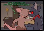 anthro argument brown_body brown_fur dialogue drugs duo english_text ferro_(infinitydoom) fur grey_body grey_fur infinitydoom male male/male mammal murid murine rat red_eyes rodent story story_in_description text