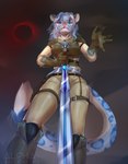 Rating: s
ID: 4831107
Date: 2024-06-05 15:11:47 -0400
Status: active
Score: 49
2024 angry anthro armor belt belt_pouch blue_body blue_eyes blue_fur blue_hair blue_markings blue_spots blurred_background boots bottomwear breasts clothed clothing daedric_runes digital_drawing_(artwork) digital_media_(artwork) eclipse felid female footwear fur gem gloves grey_body grey_fur grey_hair hair hand_on_sword handwear hi_res holding_melee_weapon holding_object holding_weapon inner_ear_fluff khajiit leather leather_armor leather_boots leather_clothing leather_footwear leather_gloves leather_handwear leather_strap leather_topwear leather_vest lgag006k043_(artist) looking_at_viewer m'ria_(maks_hunt) magic_clothing magic_runes mammal markings melee_weapon microsoft pantherine pants pauldron runes runic shirt shoes snow_leopard solar_eclipse solo spots spotted_body spotted_fur standing straps sword tail the_elder_scrolls tight_bottomwear tight_clothing tight_pants topwear tuft vest weapon white_body white_fur post #4831107