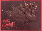 angel avian boidbwain christmas christmas_card hi_res holidays horn ophelia_(boidbwain) solo teeth