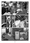 absurd_res anthro canid canine car cigarette comic condom digital_drawing_(artwork) digital_media_(artwork) eyewear fox greyscale hi_res male mammal monochrome sexual_barrier_device solo sunglasses vehicle wasyl_vos wasylthefox