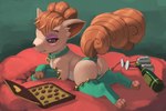 Rating: e
ID: 1911965
Date: 2019-06-23 16:41:37 -0400
Status: active
Score: 177
2019 3:2 bean_bag bedroom_eyes bell black_nose blush bottle box_of_chocolates butt candy canid chocolate clitoris clothed clothed_feral clothing collar collar_tag container crossed_legs crotchless_clothing cup dessert drinking_glass easy_access eyeshadow female feral food furgonomics gekasso generation_1_pokemon genitals glass glass_container glass_cup green_background heart_collar_tag hi_res inner_ear_fluff legwear looking_at_viewer lying makeup mammal multi_tail narrowed_eyes nintendo on_front panties pink_eyeshadow pokemon pokemon_(species) presenting presenting_hindquarters presenting_vulva raised_tail romantic romantic_ambiance seductive simple_background smile solo sploot tail thigh_highs tuft underwear vulpix vulva wine_bottle wine_glass post #1911965