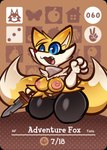 adventure_fox_(biosbunny) animal_crossing anthro areola arturfox braixen breasts female generation_6_pokemon genitals handkerchief hi_res kerchief kneeling melee_weapon mostly_nude nintendo nipples pink_areola pink_nipples pokemon pokemon_(species) pussy shocked solo sword weapon