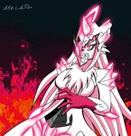 Rating: s
ID: 5328073
Date: 2025-01-24 16:16:50 -0500
Status: active
Score: 1
angry anthro big_breasts black_sclera bodily_fluids breasts bright_eyes broken_bone broken_horn canid canine canis charlie_(nikku_lunatique) chest_tuft claws crying exoskeleton female fire fox fur glowing glowing_body glowing_eyes glowing_markings hair hi_res horn looking_at_viewer mammal markings membrane_(anatomy) monster nikku_lunatique pink_body pink_eyes pink_fur sharp_teeth showing_teeth solo spikes spikes_(anatomy) tears teeth tier_(species) tuft white_body white_claws white_fur white_hair wounded post #5328073