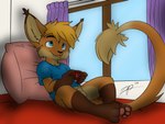 Rating: e
ID: 5572665
Date: 2025-05-14 20:46:36 -0400
Status: active
Score: 21
animal_genitalia anthro balls bed big_ears blue_clothing blue_eyes blue_shirt blue_topwear bottomless canid canine clothed clothing controller curtains curtains_open cute_fangs fangs felid fully_sheathed furniture game_controller gaming genitals hi_res hybrid looking_forward male mammal pawpads pillow playing_video_game reclining sheath shirt smile solo tail tail_tuft teeth topwear tuft window zephyrpanthur post #5572665