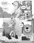 4:5 age_difference all_fours anal anthro anthro_on_anthro anthro_penetrated anthro_penetrating anthro_penetrating_anthro ardent_(misterstallion) backsack balls bear bedroom calvin_(misterstallion) canid canine canis caught_in_the_act comic dialogue door emanata english_text eyebrows father_(lore) father_and_child_(lore) father_and_son_(lore) fur genitals group hi_res inside interspecies knot larger_male larger_penetrated looking_back male male/male male_penetrated male_penetrating male_penetrating_male mammal misterstallion monochrome nude older_male older_penetrated parent_(lore) parent_and_child_(lore) parent_and_son_(lore) patreon penetration sex sid_(misterstallion) size_difference smaller_male son_(lore) speech_bubble standing standing_on_bed surprise text trio url wolf younger_male