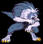 8woofy alpha_channel animal_genitalia animated anthro bald_crotch balls bared_teeth blue_body bouncing bouncing_balls canid canine canis capcom casual_nudity darkstalkers digital_media_(artwork) fighting_game fighting_pose fully_sheathed fur genitals gloves_(marking) gums jon_talbain kung_fu leg_markings low_res male mammal markings muscular muscular_male mythological_canine mythological_creature mythology nude nude_edit pixel_(artwork) pixel_animation pose sheath short_playtime simple_background snarling socks_(marking) solo sprite tail tail_motion tasteful_nudity third-party_edit transparent_background were werecanid werecanine werewolf white_body white_fur wolf