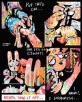 Rating: s
ID: 5556430
Date: 2025-05-07 21:09:51 -0400
Status: active
Score: 12
4_panel_comic abstract_colors anthro artist_name bingus_(rawdawgcomics) black_background bow_tie canid canine canis comic dialogue digital_media_(artwork) domestic_dog duo english_text eyelashes hand_on_another's_cheek hand_on_another's_shoulder hand_on_shoulder hi_res lagomorph leporid male male/male mammal mirror mirror_reflection rabbit rawdawgcomics rawdawgcomics_(series) reflection simple_background sink stahli_(rawdawgcomics) text post #5556430