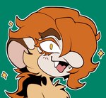 anthro fangs fur hair haplorhine hi_res humanoid male mammal monkey old_world_monkey orange_hair primate proboscis_monkey sinfrou solo teeth yellow_body yellow_eyes yellow_fur