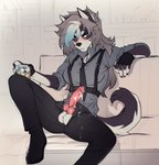 Rating: e
ID: 4537831
Date: 2024-01-15 17:43:55 -0500
Status: active
Score: 170
2023 alcohol animal_genitalia animal_penis anthro balls beverage big_balls big_breasts big_penis black_bottomwear black_clothing black_fingerless_gloves black_gloves black_handwear black_pants blush bodily_fluids bottomwear breasts canid canine canine_genitalia canine_penis canis clothed clothed_anthro clothed_gynomorph clothed_intersex clothing container cum cum_on_clothing cum_on_own_penis cum_on_pants cum_on_penis cum_on_self cup domestic_dog drinking_glass erection fingerless_gloves fluffy fluffy_tail fur genital_fluids genitals glass glass_container glass_cup gloves grey_body grey_clothing grey_fur grey_hair grey_shirt grey_topwear gynomorph hair handwear heterochromia hi_res husky intersex knot looking_at_viewer lotusgarden mammal nordic_sled_dog open_bottomwear open_clothing open_pants pants penis pink_penis presenting presenting_penis serra_(lotusgarden) shirt simple_background sitting sketch solo spitz tail topwear unbuttoned unfinished whiskey whiskey_glass white_background white_body white_fur post #4537831