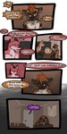 1:2 2016 anthro biped canid collar comic detailed_background dialogue duo english_text fenrir_(tatsuchan18) fur hair havoc_(tatsuchan18) hi_res hyena male mammal open_mouth sitting speech_bubble standing tatsuchan18 text