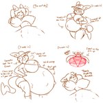 1:1 alolan_form alolan_raichu anthro big_breasts big_butt bodily_fluids breasts butt english_text female generation_7_pokemon hi_res huge_breasts huge_butt hyper hyper_pregnancy mammal monochrome nintendo norithics pipra_sparks pokemon pokemon_(species) pregnancy_progression pregnant pregnant_anthro pregnant_female profanity regional_form_(pokemon) rodent satanic satanic_symbol sketch solo sweat sweating_profusely text thick_thighs