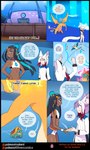 2021 animal_humanoid anthro azzilan balls blue_hair breasts cat_humanoid charizard clothing comic dialogue drednaw dynamax dynamax_pokemon english_text felid felid_humanoid feline feline_humanoid female feral fluffy fur generation_1_pokemon generation_8_pokemon genitals gigantamax_charizard gigantamax_pokemon green_eyes group gym_leader hair hi_res horn human humanoid interspecies looking_at_another male mammal mammal_humanoid matemi multicolored_hair nessa_(pokemon) nintendo pokemon pokemon_(species) regional_form_(pokemon) silver_soul silver_soul_(comic) smug text two_tone_hair white_body white_fur white_hair