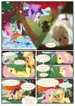 2014 absurd_res apple applejack_(mlp) arthropod blue_body blue_feathers blue_fur butterfly chilllum color_coded color_coded_text comic dialogue digital_media_(artwork) earth_pony english_text equid equine feathered_wings feathers female feral fluttershy_(mlp) food friendship_is_magic fruit fur group hair hasbro hi_res horn horse insect lepidopteran light262 linked_speech_bubble mammal multicolored_hair my_little_pony mythological_creature mythological_equine mythology name_drop name_in_dialogue outside pegasus pinkie_pie_(mlp) plant pointy_speech_bubble pony rainbow_dash_(mlp) rainbow_hair rarity_(mlp) snow snowing species_in_dialogue speech_bubble text timberwolf_(mlp) twilight_sparkle_(mlp) unicorn winged_unicorn wings