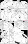 absurd_res anthro balls big_balls big_penis comic english_text genitals group hi_res huge_balls huge_penis hyena hyper hyper_balls hyper_genitalia hyper_penis jeffrey_taggart male male/male mammal penis text thewilldpink