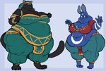 Rating: s
ID: 5552998
Date: 2025-05-06 12:39:52 -0400
Status: active
Score: 7
2025 5_fingers aliasing anthro arabic_text barefoot belly belly_overhang big_belly big_breasts binary_drawing black_body black_fur black_sclera blue_body blue_eyes blue_fur bottomwear bra breasts cleavage closed_smile clothed clothing cuff_(restraint) digital_drawing_(artwork) digital_media_(artwork) digitigrade domestic_cat dress duo eyebrows eyelashes facial_markings feet felid feline felis female fingers flat_colors forehead_markings fully_clothed fur happy head_markings hi_res huge_thighs iraq_(loltoriel) lagomorph leporid loltoriel looking_at_viewer mammal markings mouth_closed multicolored_body multicolored_fur obese obese_anthro obese_female open_mouth open_smile overweight overweight_anthro overweight_female pants pupils rabbit red_bra red_clothing red_underwear restraints simple_background smile snout standing syria_(loltoriel) teal_bottomwear teal_clothing teal_dress teal_pants text thick_thighs two_tone_body two_tone_fur underwear white_body white_eyes white_fur wide_hips wrist_cuffs post #5552998